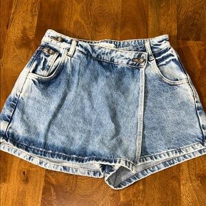 Zara Faded Blue Jean Shorts